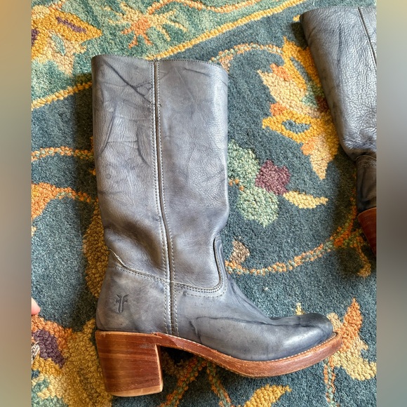 FRYE CAMPUS BOOT DISTRESSED BLUE - Picture 4 of 12